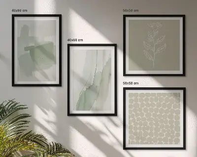 Abstraktní akvarelové rostliny moderní sada obrazů