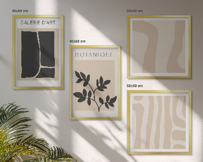Dekorativní sada obrazů Abstraktní rostlinné motivy