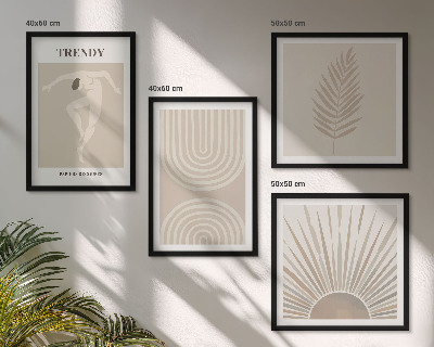 Moderní sada obrazů Pastelové boho abstraktní plakáty