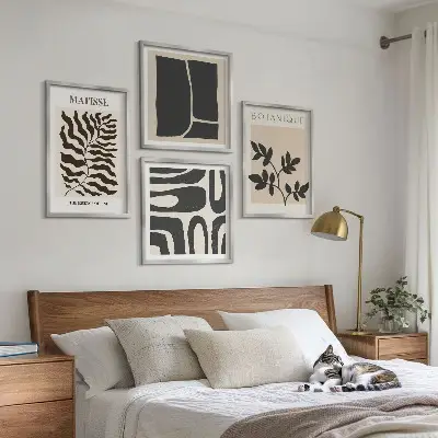 Sada minimalistických plakátů s rostlinami moderní provedení
