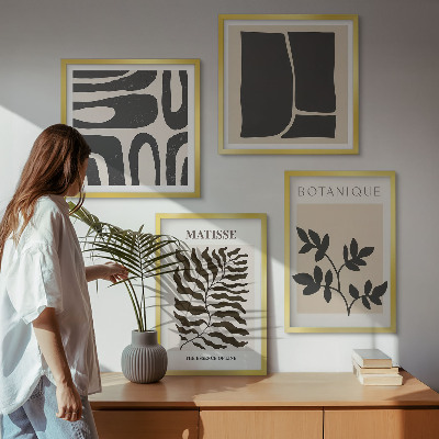 Moderní sada obrazů Minimalistické plakáty s rostlinami