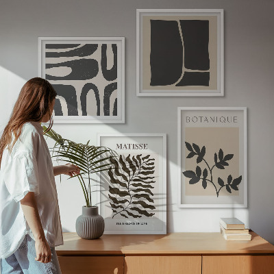 Moderní sada obrazů Minimalistické plakáty s rostlinami