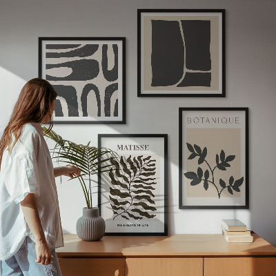 Moderní sada obrazů Minimalistické plakáty s rostlinami