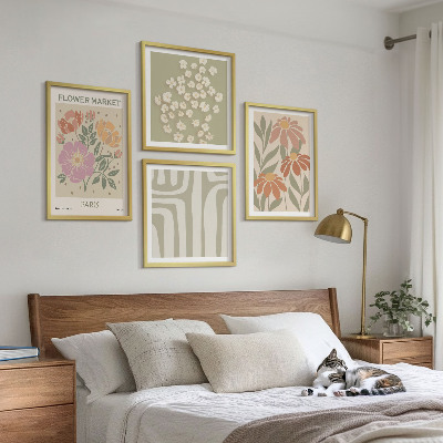 Dekorativní sada obrazů Botanické motivy Pařížský minimalismus