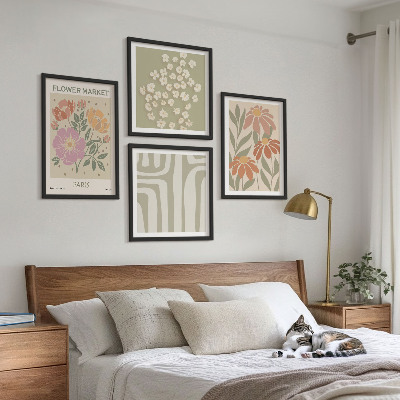 Dekorativní sada obrazů Botanické motivy Pařížský minimalismus