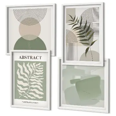 Botanické boho abstrakce moderní sada obrazů