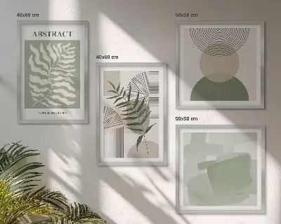 Botanické boho abstrakce moderní sada obrazů