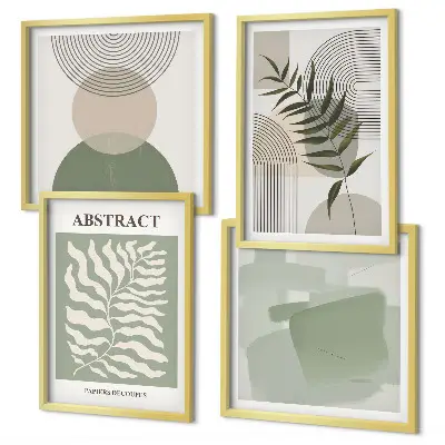 Botanické boho abstrakce moderní sada obrazů
