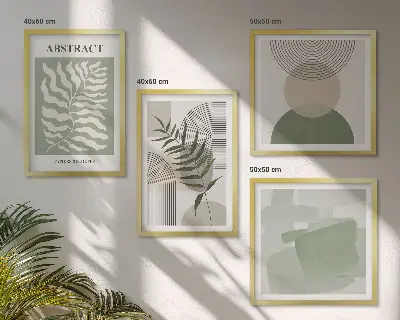 Botanické boho abstrakce moderní sada obrazů