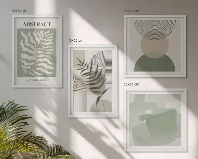Botanické boho abstrakce moderní sada obrazů
