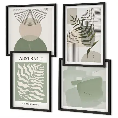 Botanické boho abstrakce moderní sada obrazů