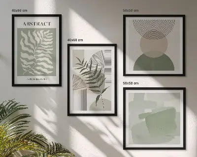 Botanické boho abstrakce moderní sada obrazů