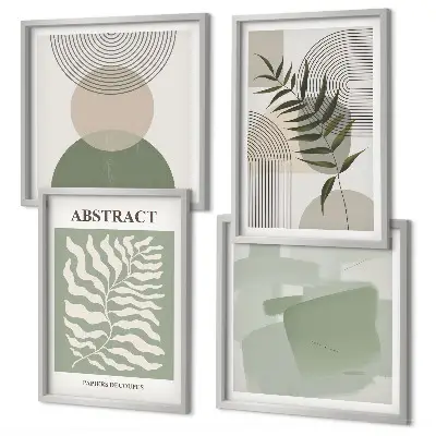 Botanické boho abstrakce moderní sada obrazů