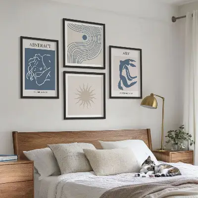Moderní sada obrazů stylové abstraktní vzory ve stylu Matisse