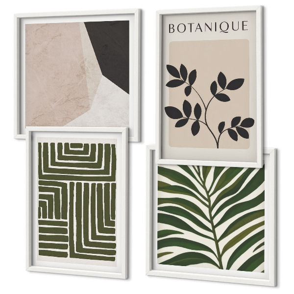 Moderní sada obrazů Botanické boho kompozice