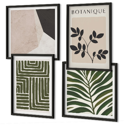 Moderní sada obrazů Botanické boho kompozice