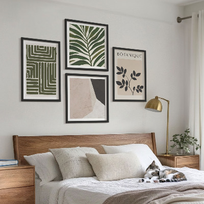 Moderní sada obrazů Botanické boho kompozice