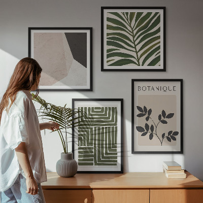 Moderní sada obrazů Botanické boho kompozice