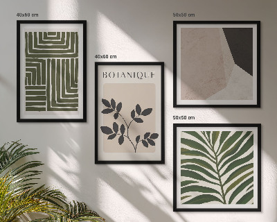 Moderní sada obrazů Botanické boho kompozice