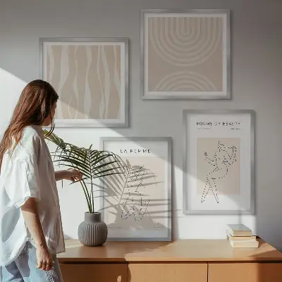 Moderní sada obrazů kolekce minimalistických forem