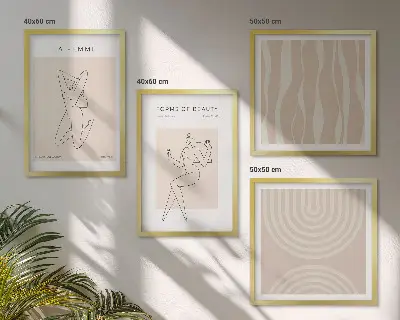 Moderní sada obrazů kolekce minimalistických forem