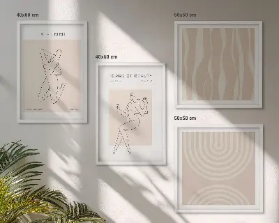 Moderní sada obrazů kolekce minimalistických forem