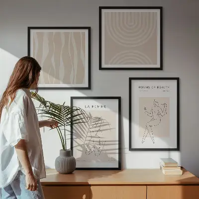 Moderní sada obrazů kolekce minimalistických forem