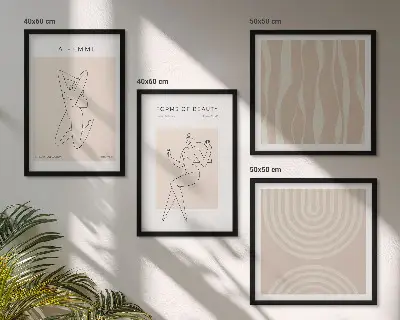 Moderní sada obrazů kolekce minimalistických forem