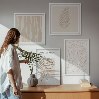 Dekorativní sada obrazů Minimalistické rostlinné motivy