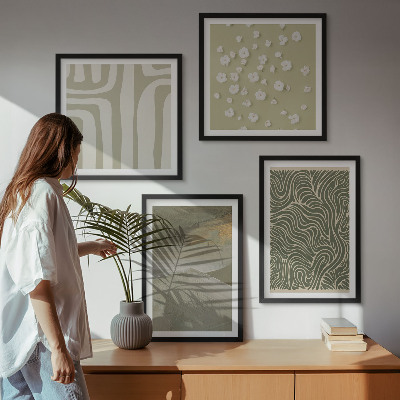Dekorativní sada obrazů Abstraktní boho vzory