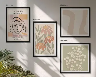 Moderní sada obrazů abstraktní žena