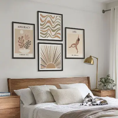 Sada moderních obrazů bohémské abstraktní vzory ve stylu Matisse