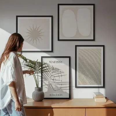 Sada obrazů Moderní minimalistické písečné vlny