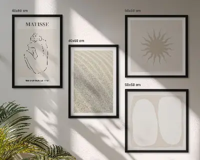 Sada obrazů Moderní minimalistické písečné vlny