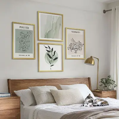 Květiny v moderní váze moderní sada obrazů