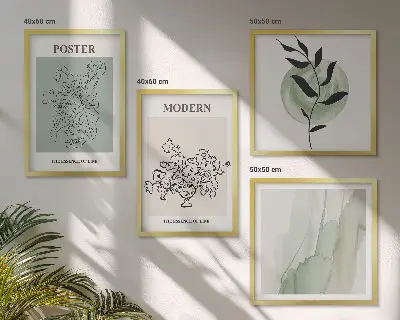 Květiny v moderní váze moderní sada obrazů