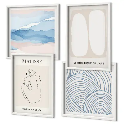 Dekorativní sada obrazů abstraktní formy v duchu Matisse