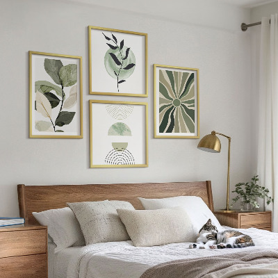 Moderní sada obrazů Geometrické tvary rostlin