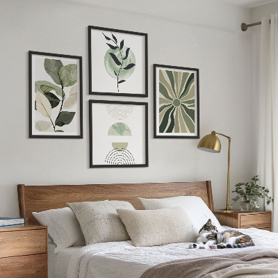 Moderní sada obrazů Geometrické tvary rostlin