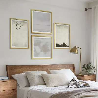 Moderní sada obrazů hejno ptáků s texturou