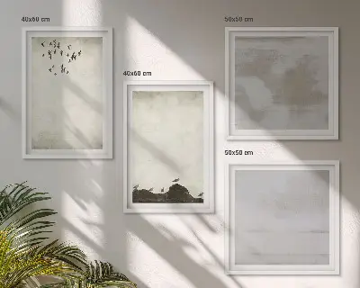 Moderní sada obrazů hejno ptáků s texturou