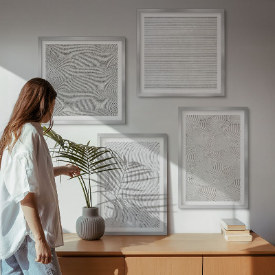 Moderní sada obrazů Geometrické struktury pískových vzorů