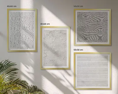 Moderní sada obrazů geometrické struktury s pískovými vzory