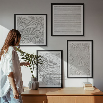 Moderní sada obrazů Geometrické struktury pískových vzorů