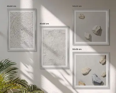 Geometrické kartonové kameny moderní sada obrazů
