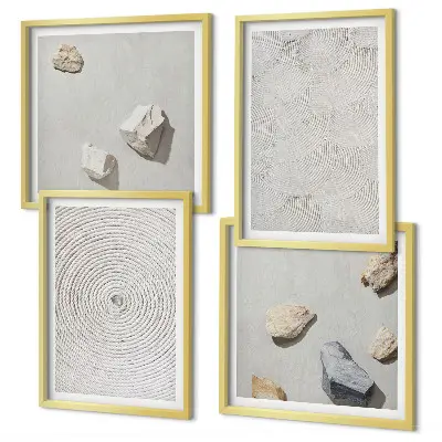Geometrické kartonové kameny moderní sada obrazů