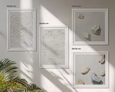 Geometrické kartonové kameny moderní sada obrazů