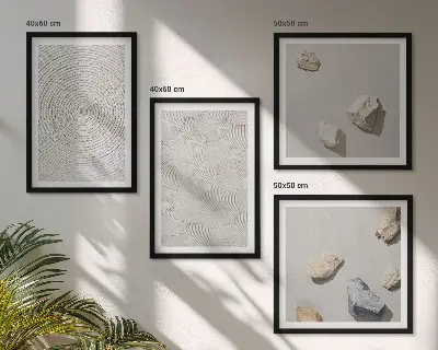 Geometrické kartonové kameny moderní sada obrazů