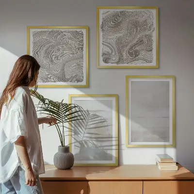 Moderní sada obrazů s motivem opotřebovaných textur