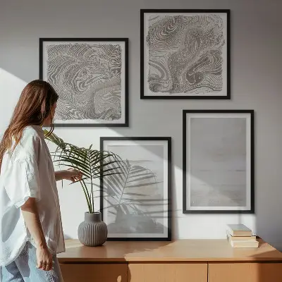 Moderní sada obrazů s motivem opotřebovaných textur